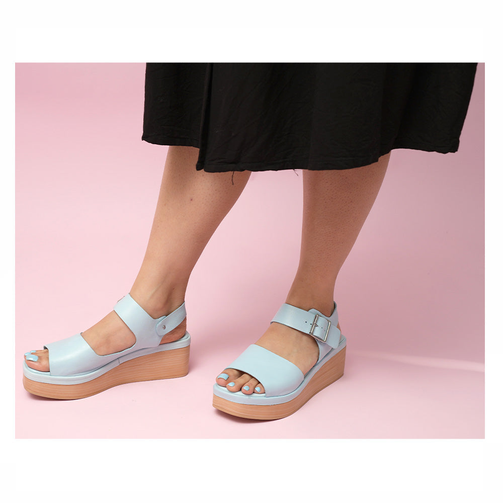 LESANSA TRUE SKY BLUE Women Sandals - Zeke Collection NZ