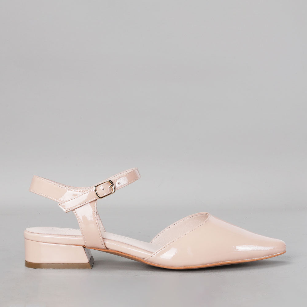 LE SANSA CORALIE NUDE PATENT Women Sandals - Zeke Collection NZ