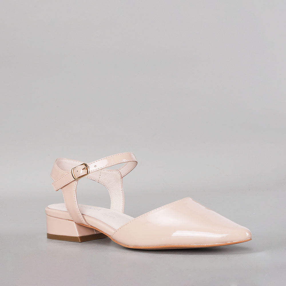 LE SANSA CORALIE NUDE PATENT Women Sandals - Zeke Collection NZ