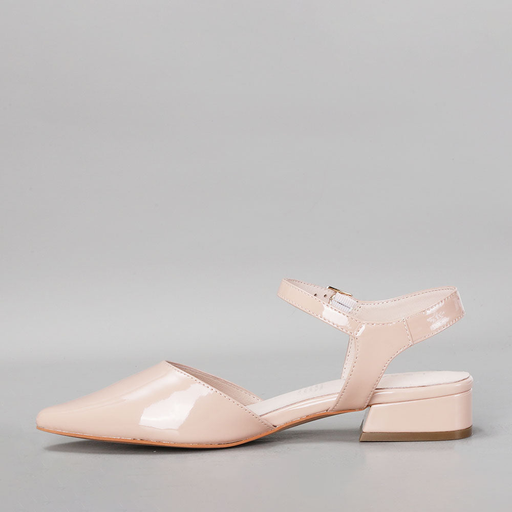 LE SANSA CORALIE NUDE PATENT Women Sandals - Zeke Collection NZ