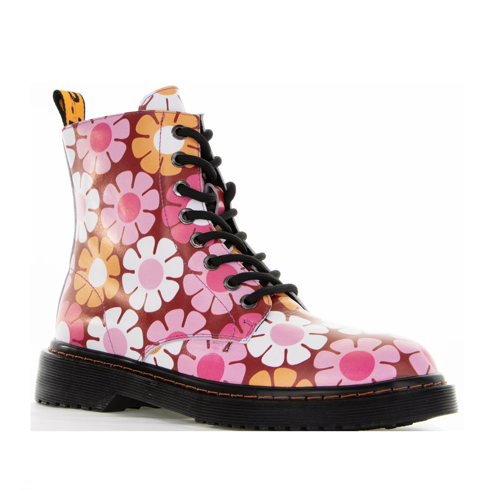 LESANSA DEPTH PINK FLORAL Women Boots - Zeke Collection NZ