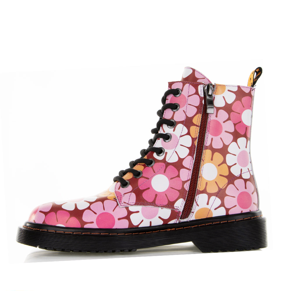 LESANSA DEPTH PINK FLORAL Women Boots - Zeke Collection NZ