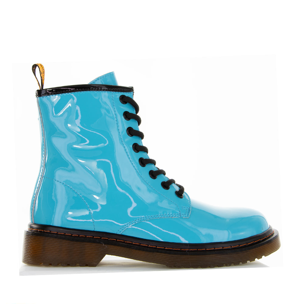 LESANSA DEPTH TURQUOISE PATENT Women Boots - Zeke Collection NZ