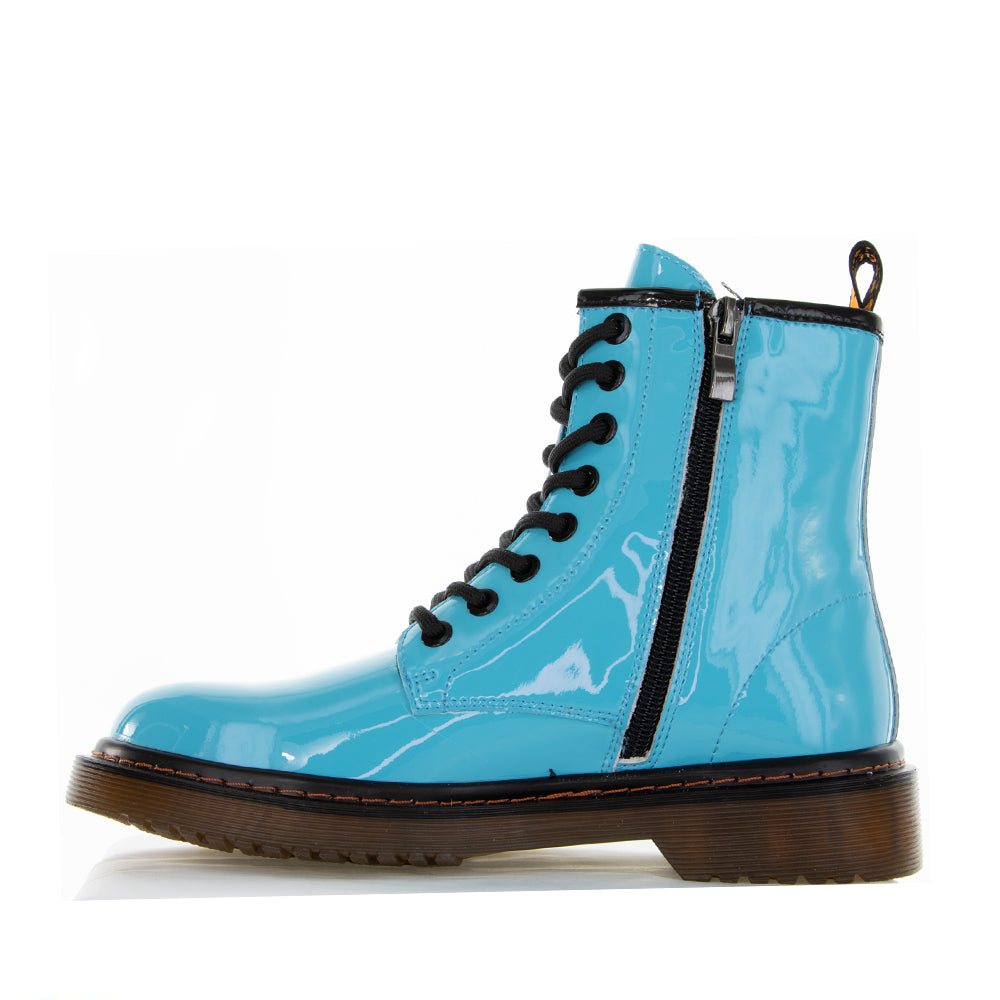 LESANSA DEPTH TURQUOISE PATENT Women Boots - Zeke Collection NZ