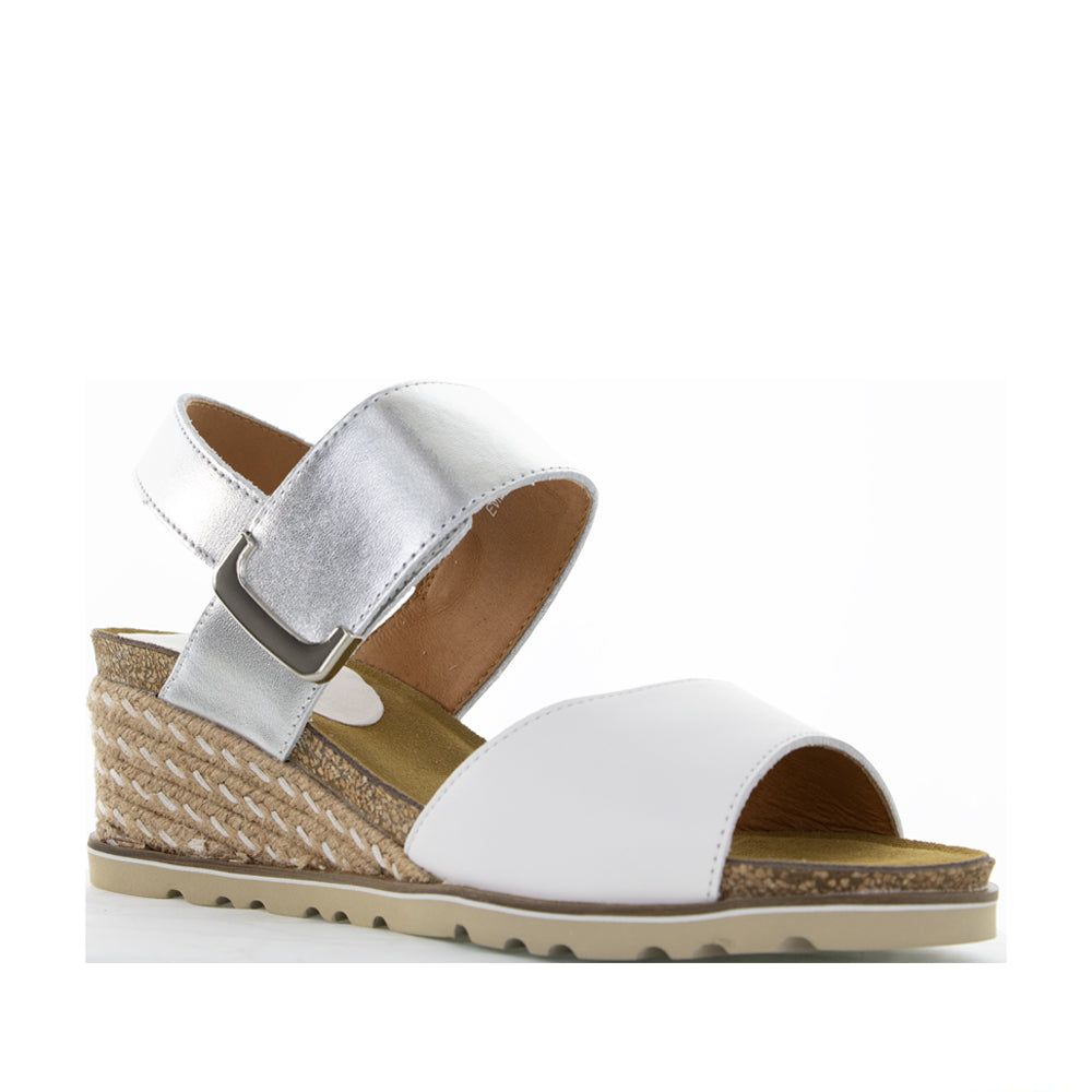 LE SANSA EVITA WHITE SILVER Women Sandals - Zeke Collection NZ