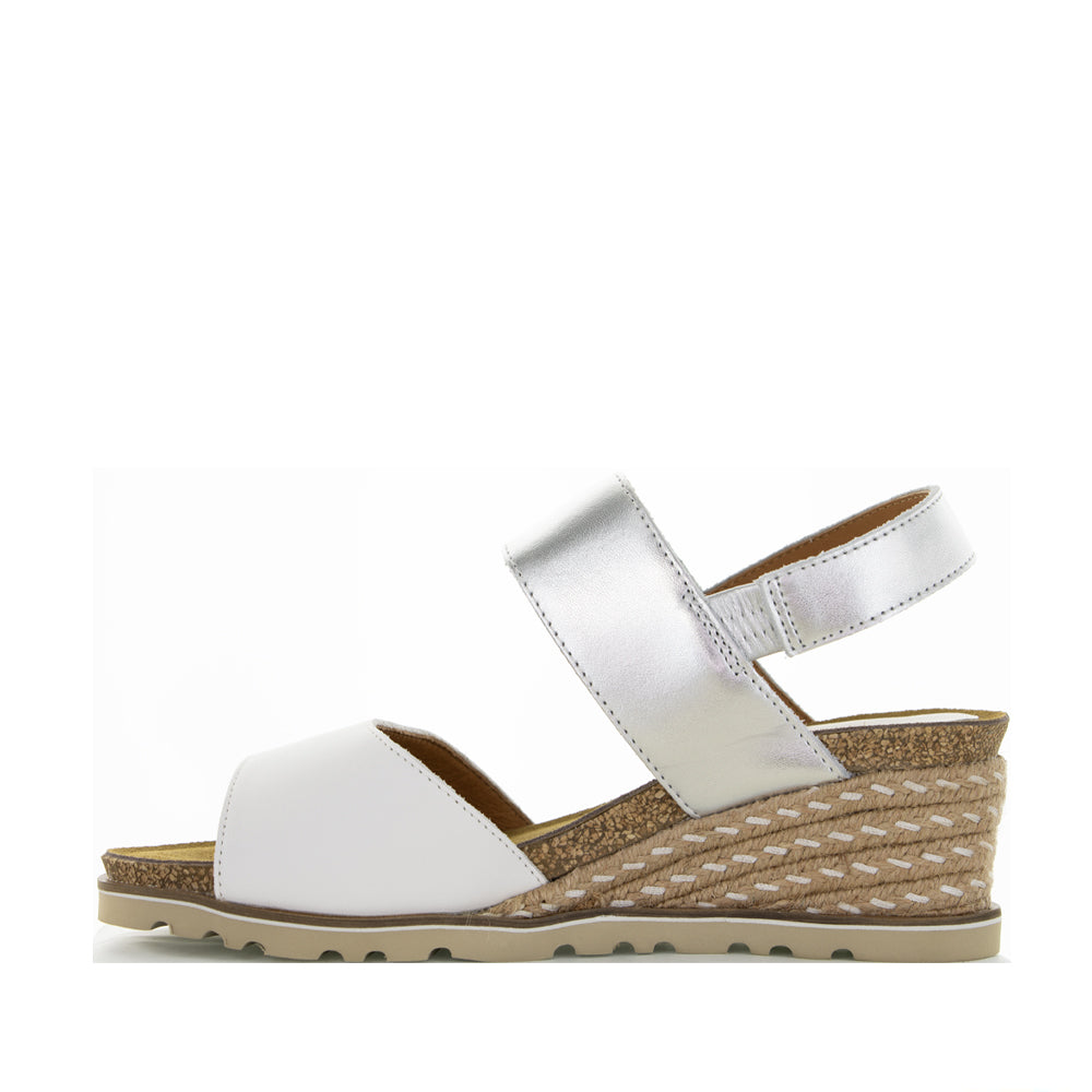 LE SANSA EVITA WHITE SILVER Women Sandals - Zeke Collection NZ