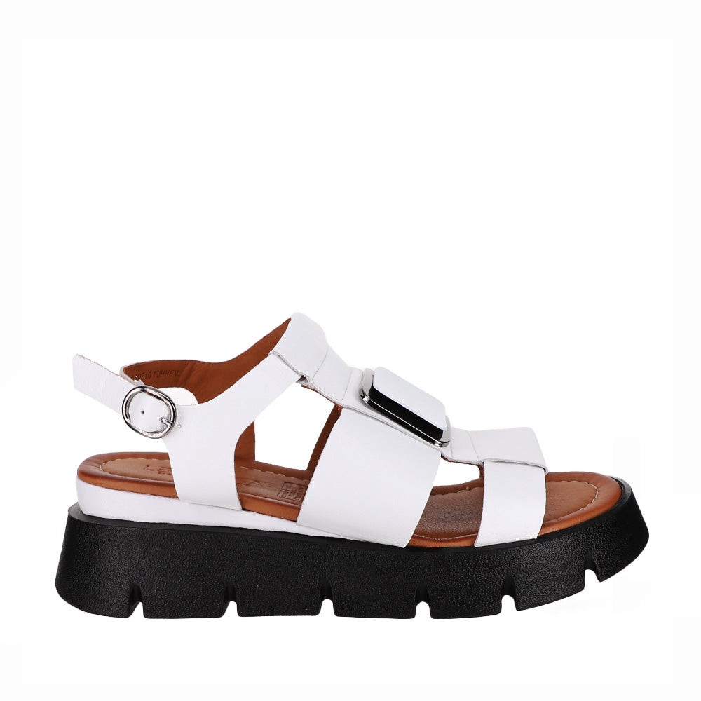 LESANSA HINDI WHITE Women Sandals - Zeke Collection NZ