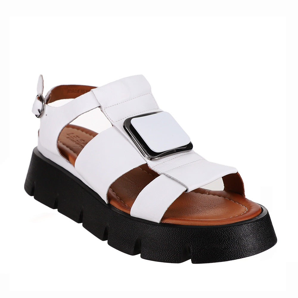 LESANSA HINDI WHITE Women Sandals - Zeke Collection NZ