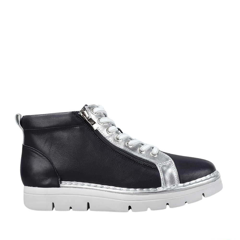 LESANSA BOBBY NAVY SILVER Women Boots - Zeke Collection NZ