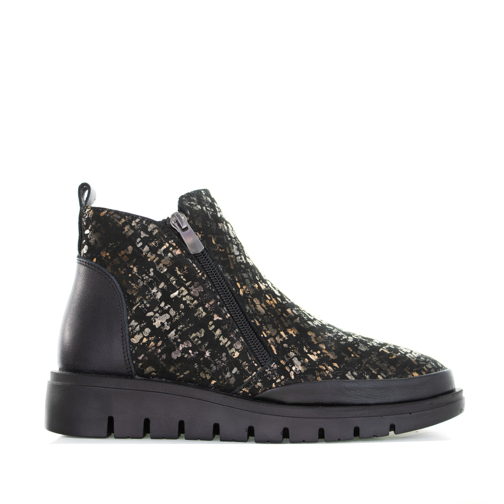 LE SANSA ROLLIE BLACK PRINT Women Boots - Zeke Collection NZ