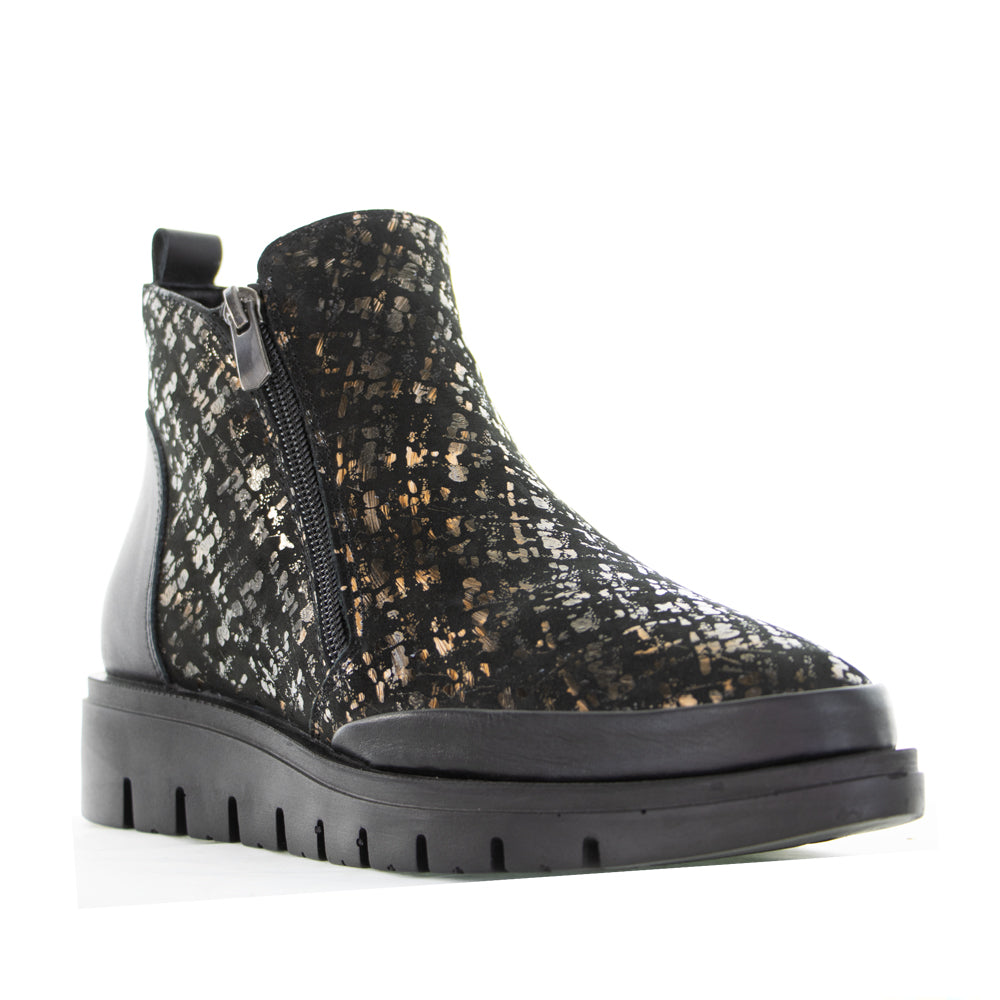 LE SANSA ROLLIE BLACK PRINT Women Boots - Zeke Collection NZ