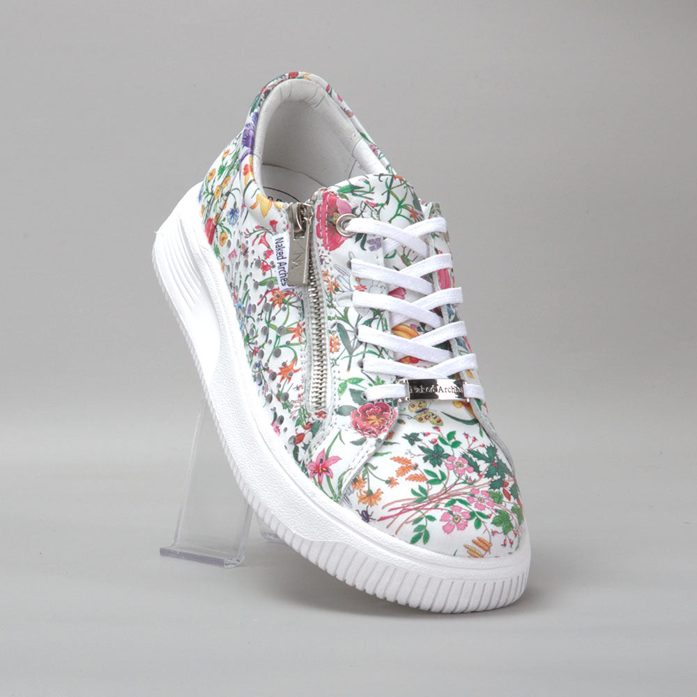 NAKED ARCHES NOBLE WHITE FLORAL Women Sneakers - Zeke Collection NZ