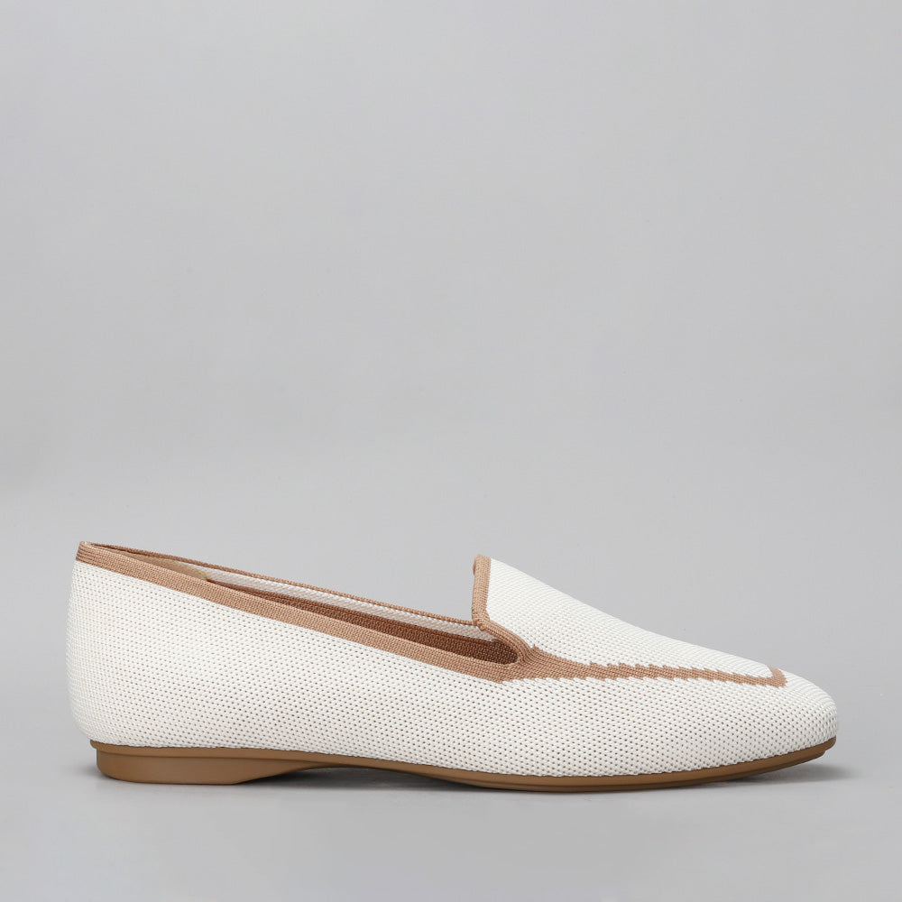 LE SANSA OLINDA CREAM TAN Women Loafers - Zeke Collection NZ