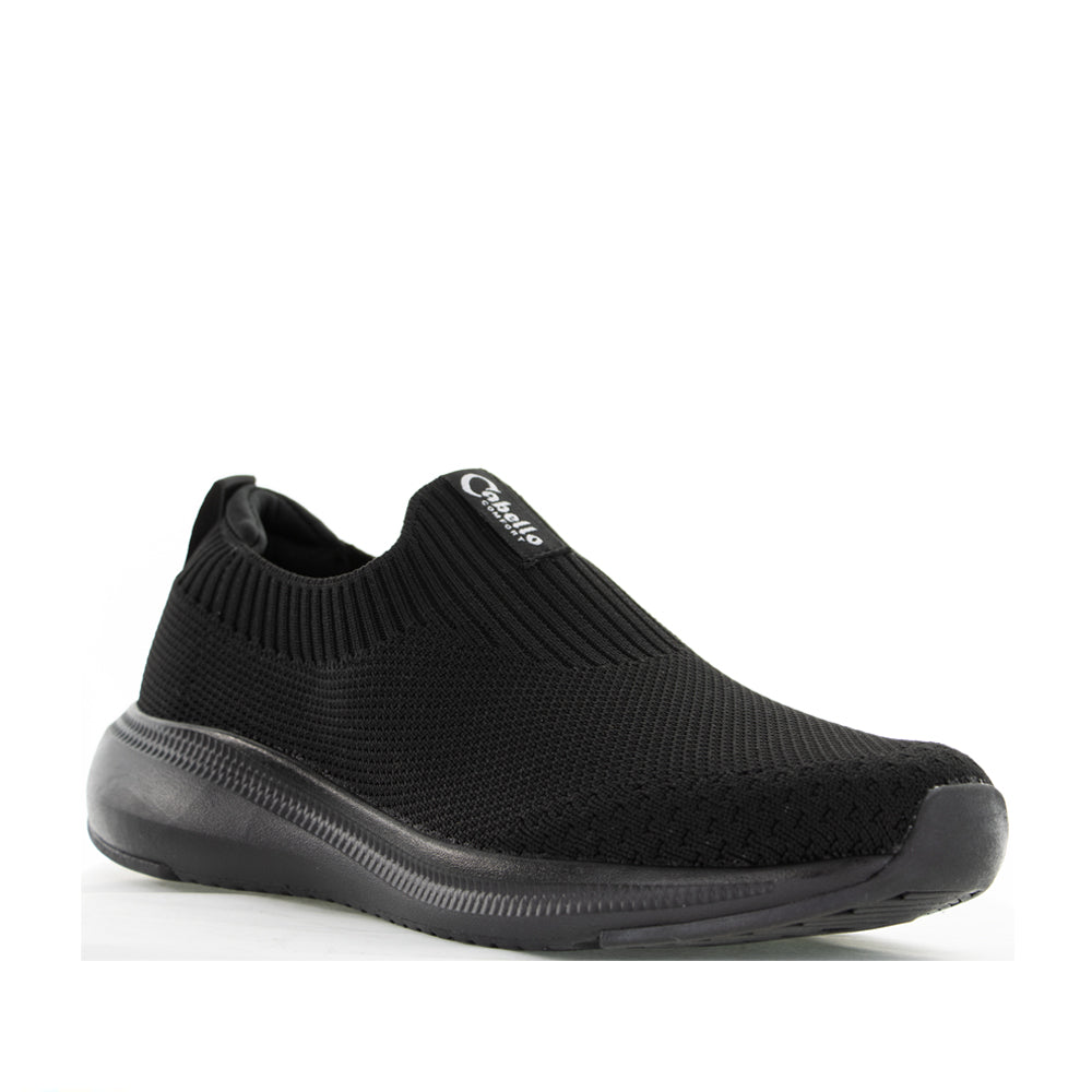 Shop Cabello Stride Jet Black Women Slip-on Sneaker | Zeke Collection