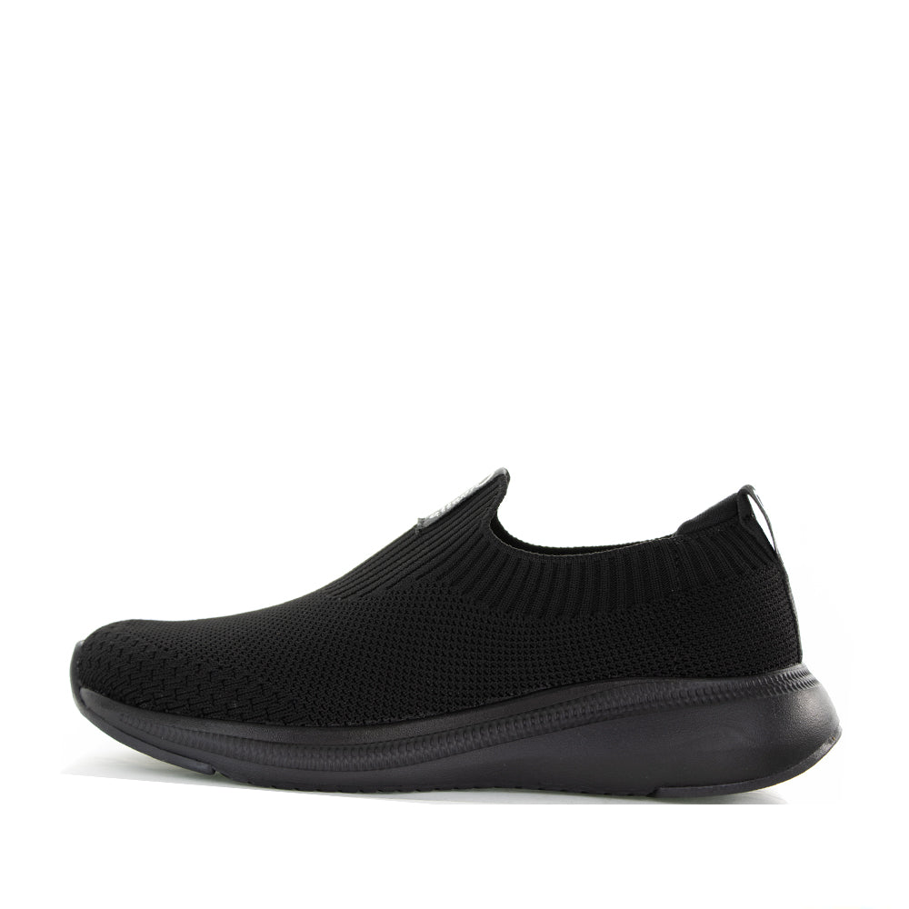 Shop Cabello Stride Jet Black Women Slip-on Sneaker | Zeke Collection