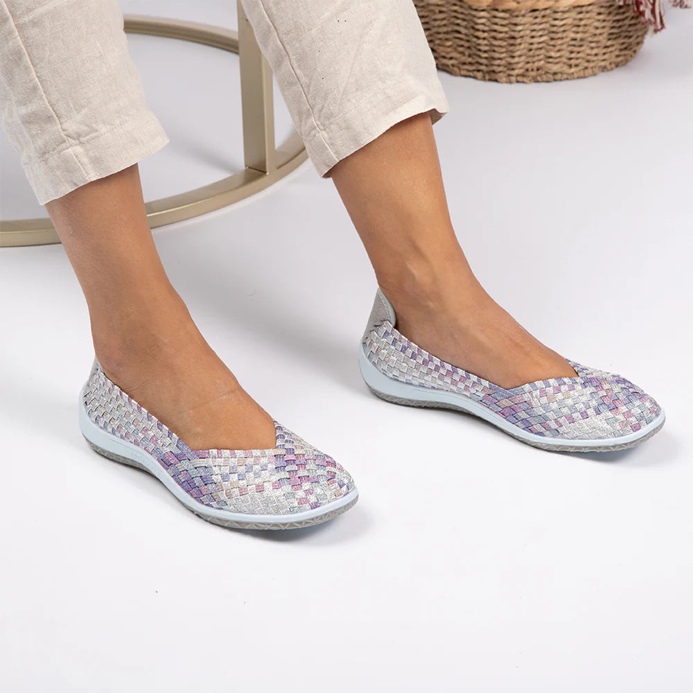 CC RESORTS SUGAR WHITE SILVER Women Flats - Zeke Collection NZ