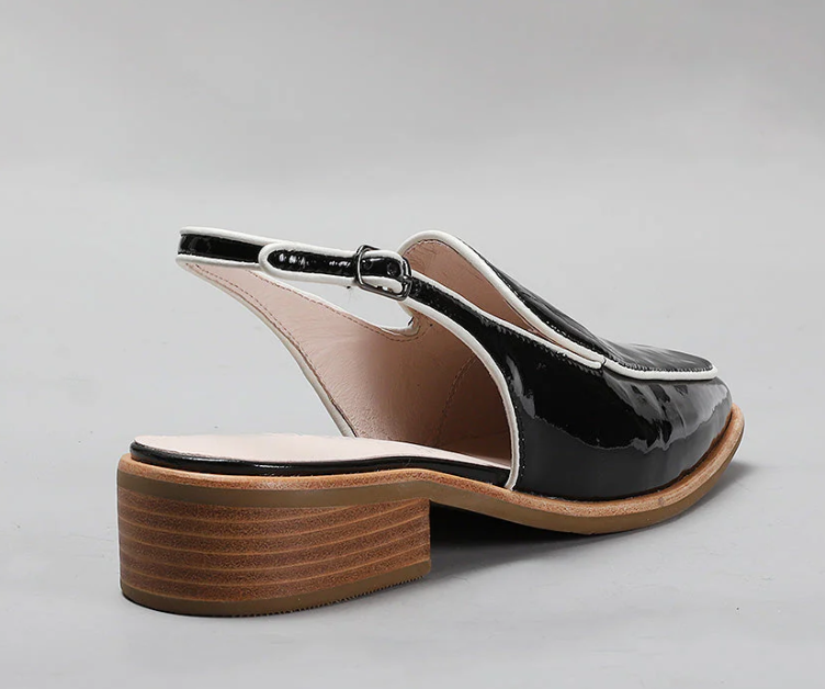 LE SANSA DANTER BLACK PATENT Women Sandals - Zeke Collection NZ