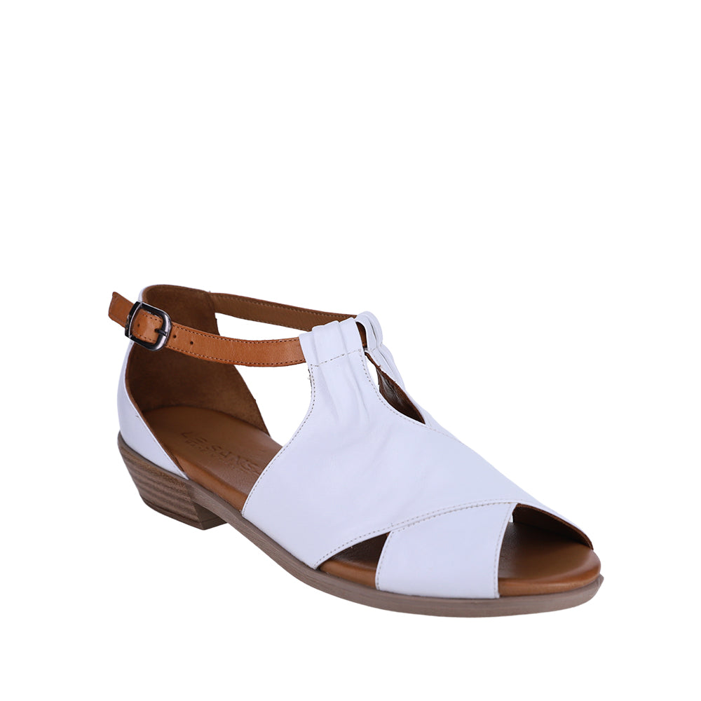 LESANSA DIGBY WHITE TAN Women Sandals - Zeke Collection NZ