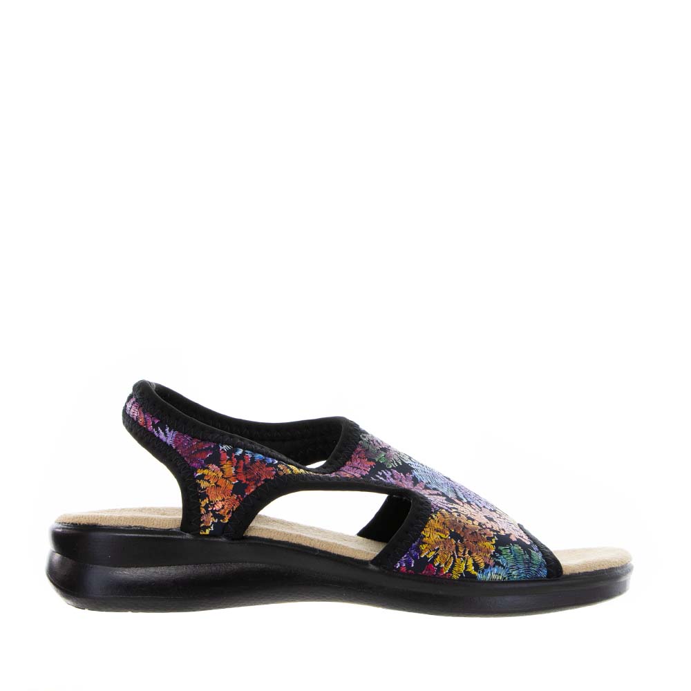 EUROFLEX TUSCANY BLACK FLORAL Women Sandals - Zeke Collection NZ