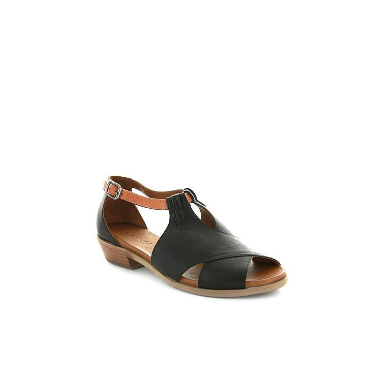 LESANSA DIGBY BLACK TAN Women Sandals - Zeke Collection NZ