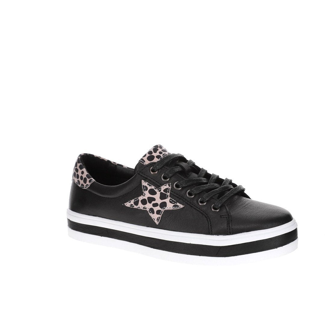 LE SANSA SAVIS BLACK/LEOPARD Women Sneakers - Zeke Collection