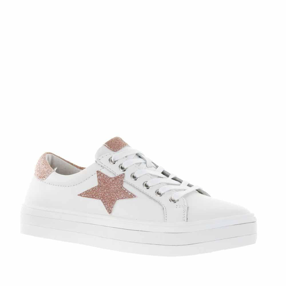 LE SANSA SAVIS WHITE/ROSEGOLD Women Sneakers - Zeke Collection