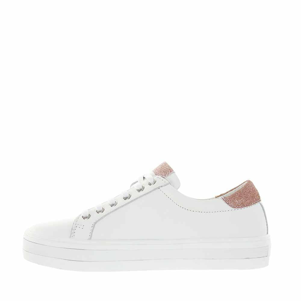 LE SANSA SAVIS WHITE/ROSEGOLD Women Sneakers - Zeke Collection