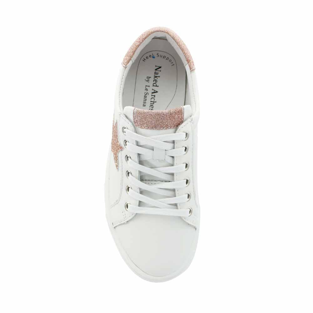 LE SANSA SAVIS WHITE/ROSEGOLD Women Sneakers - Zeke Collection